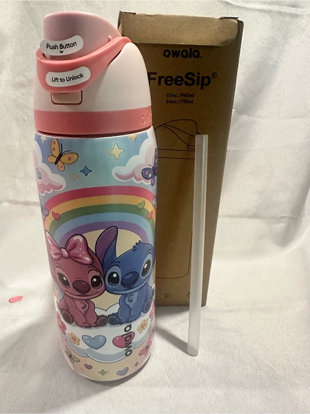 Custom Engraved Owala FreeSip Stitch 32 oz